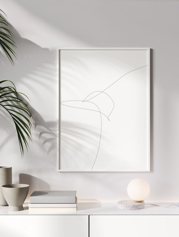 Lampe à poser Beson grise, verre