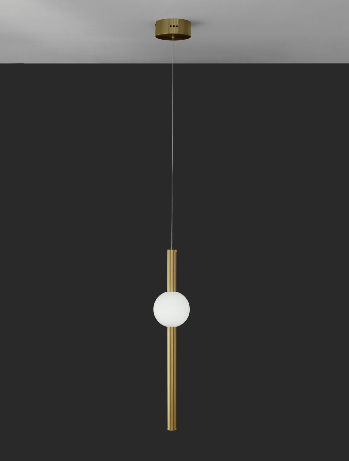 Suspension Neutron dorée, H 150 cm (9054451)