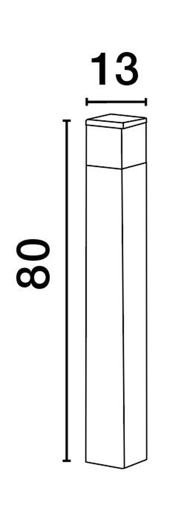 Borne extérieure Ferron grise, H 80 cm