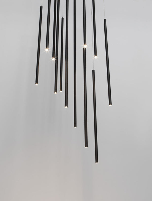 Suspension Elettra noire, Ø 540 cm