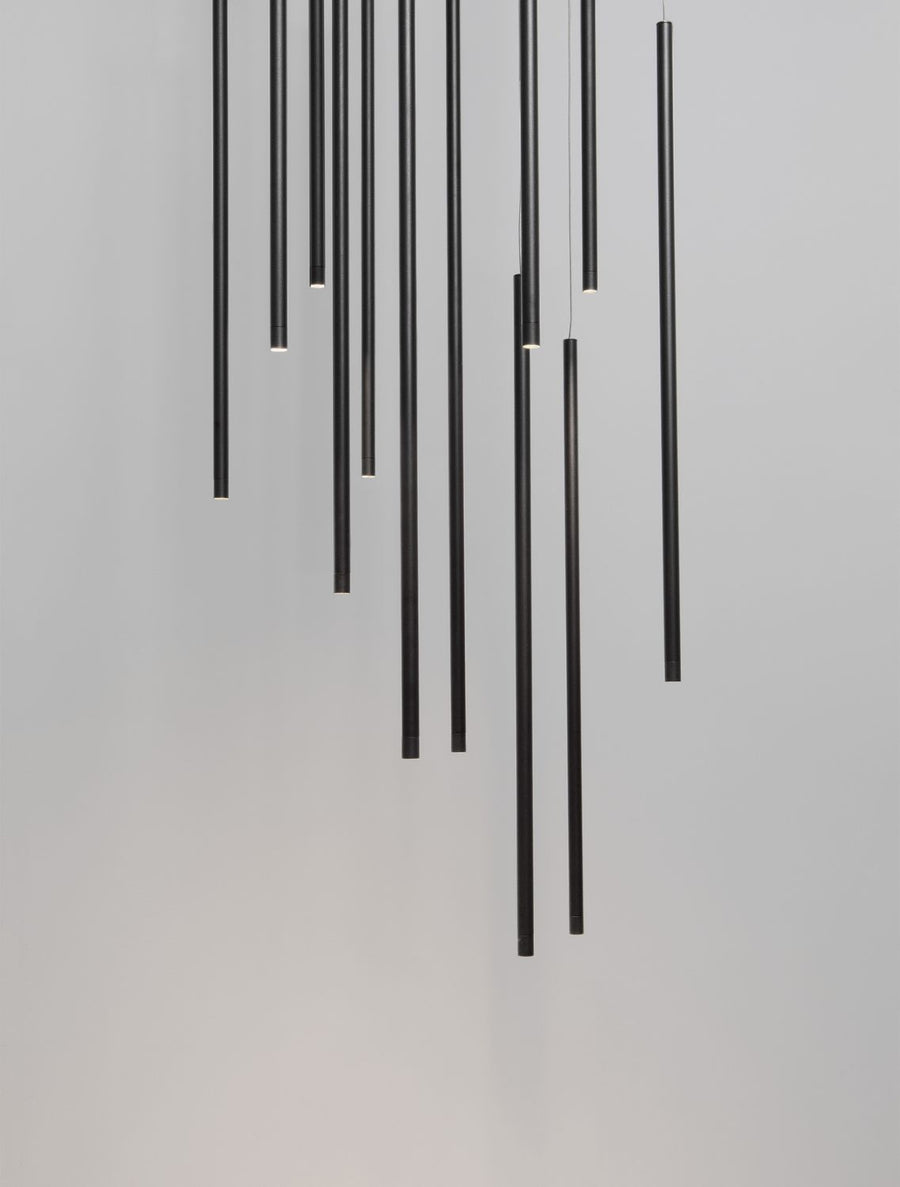 Suspension Elettra noire, Ø 540 cm