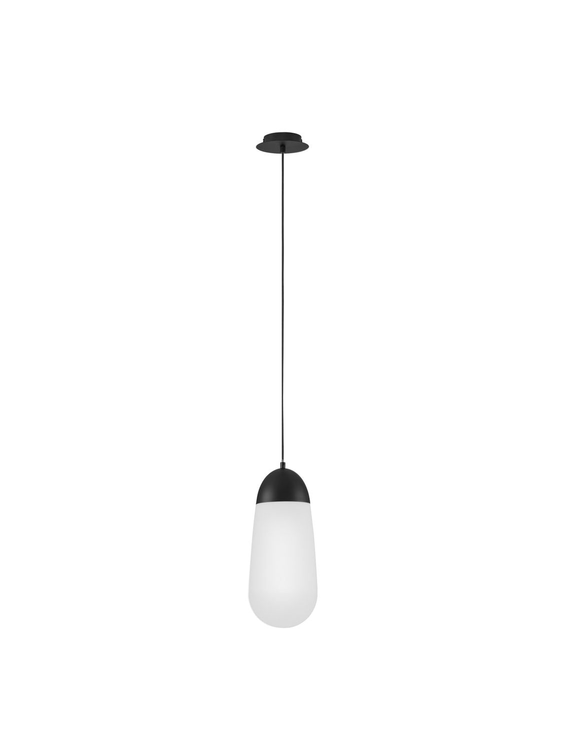 Suspension Blaky noire, verre
