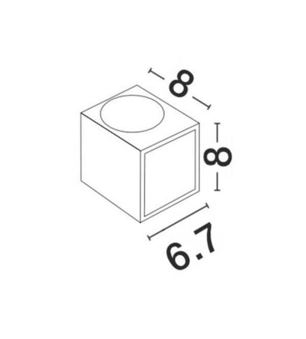 Luminaire extérieur | Nero H 8 cm
