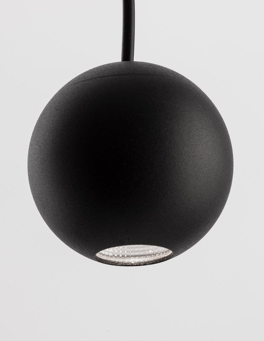 Suspension Nocci noire, H 158 cm