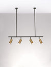 Suspension Pogno 4 lumières noire, L 96 cm