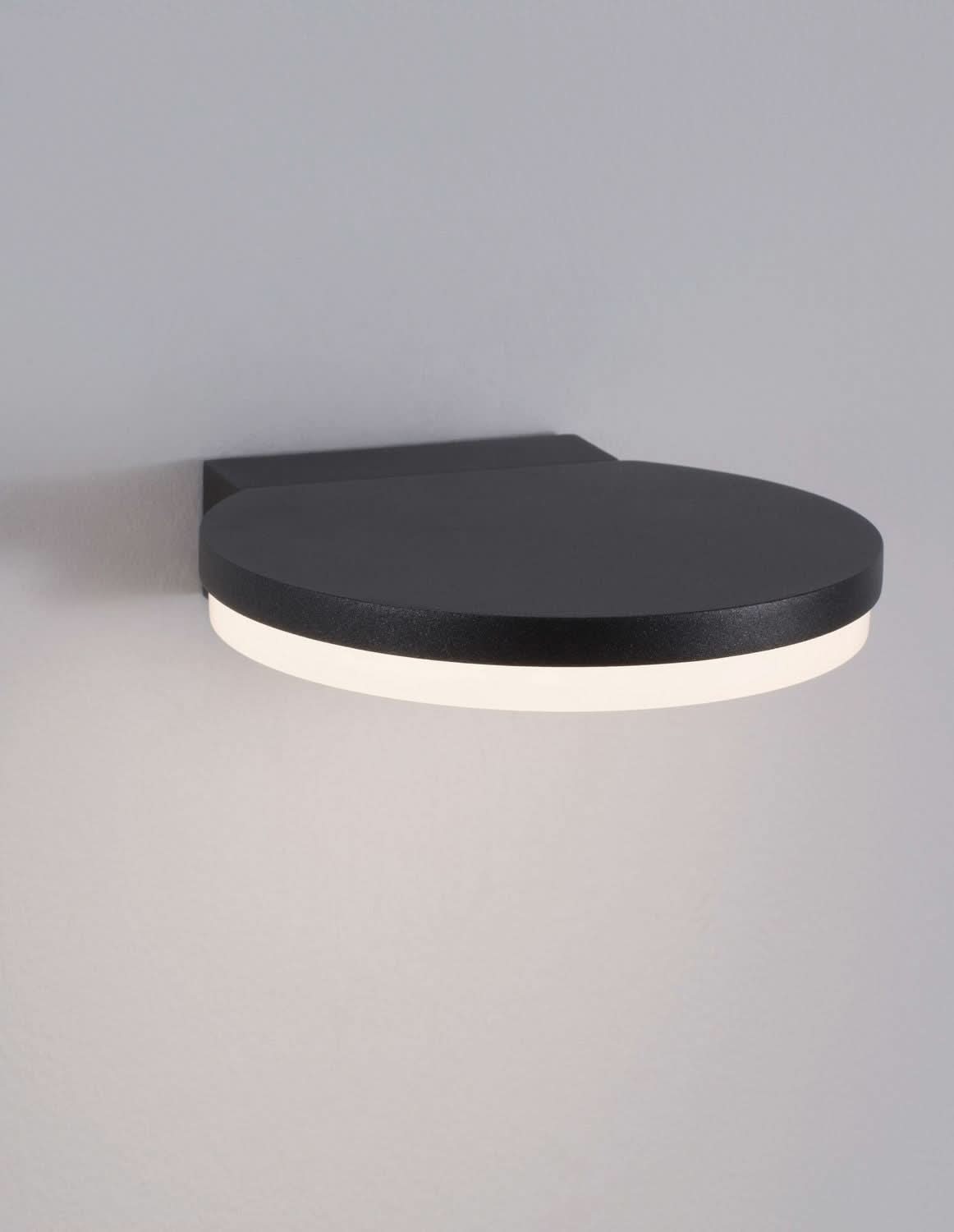 Vue en plongée montrant le dessus plat anthracite et la bande lumineuse