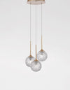 Suspension Mirano 3 lumières dorée, verre (9160212)