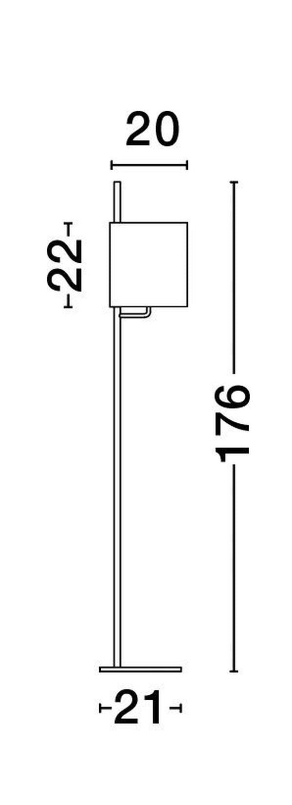 Lampadaire Yama blanc, tissu