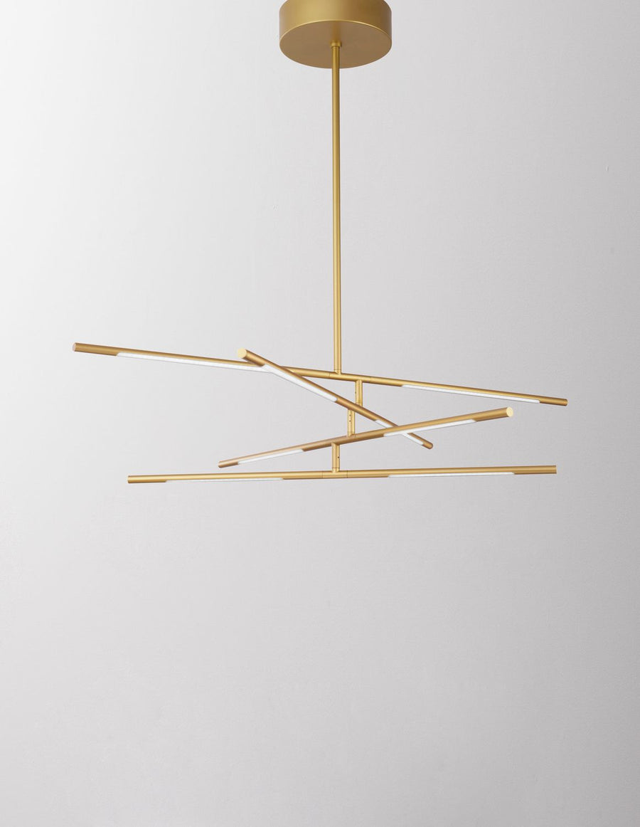 Suspension Raccio laiton, L 84 cm