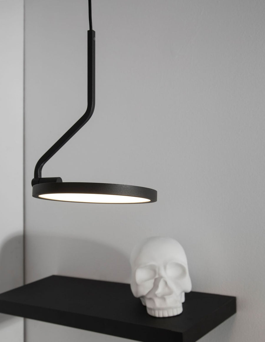 Ambiance rapprochée du halo lumineux au-dessus d'un crâne blanc décoratif.