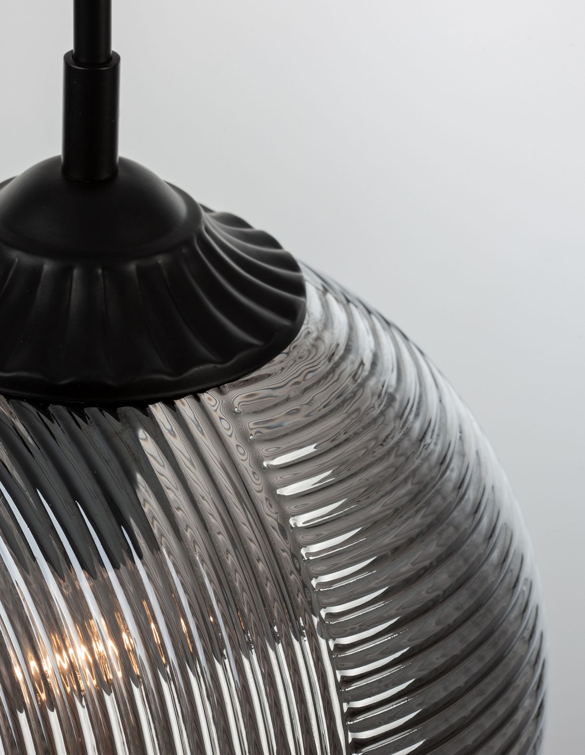 Suspension Athena noire, verre (9191210)