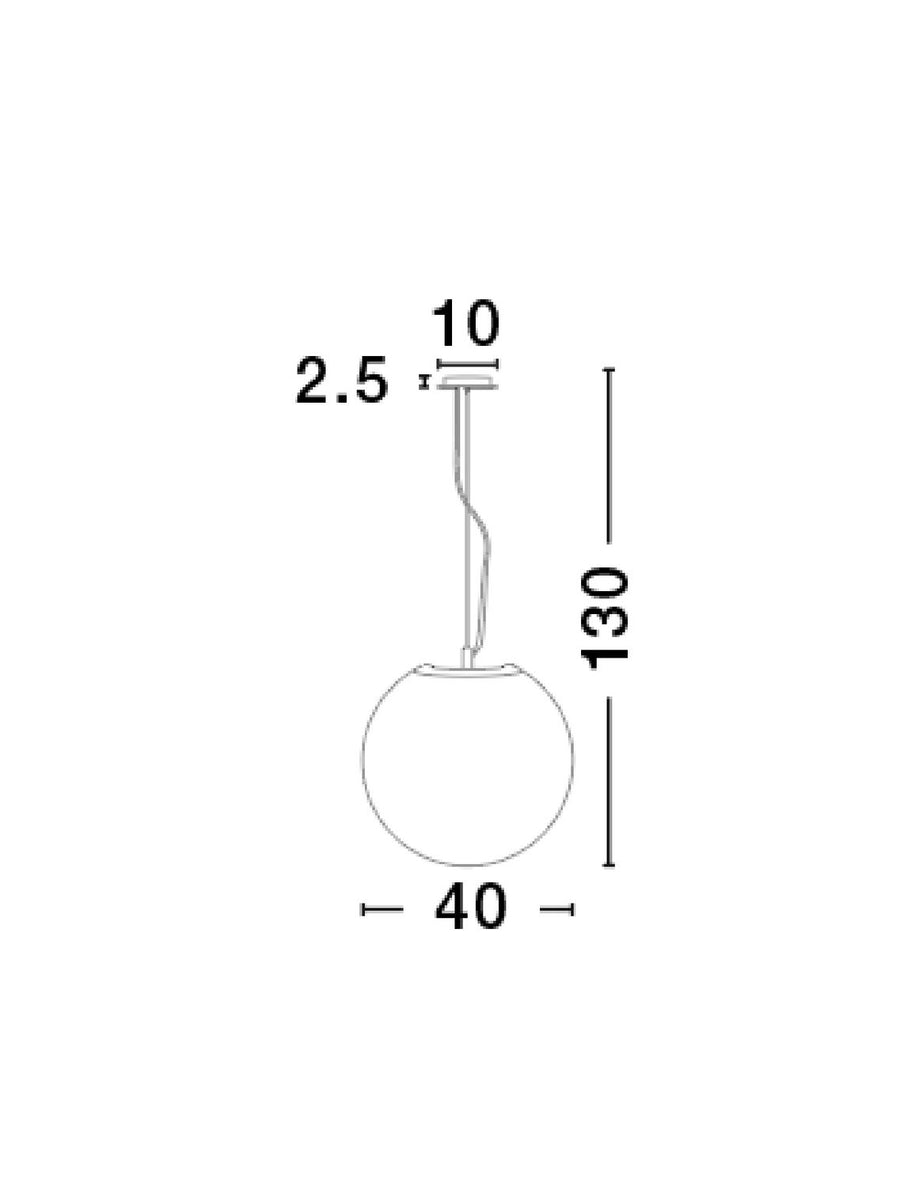 Suspension Nevoso blanche, verre (920422)