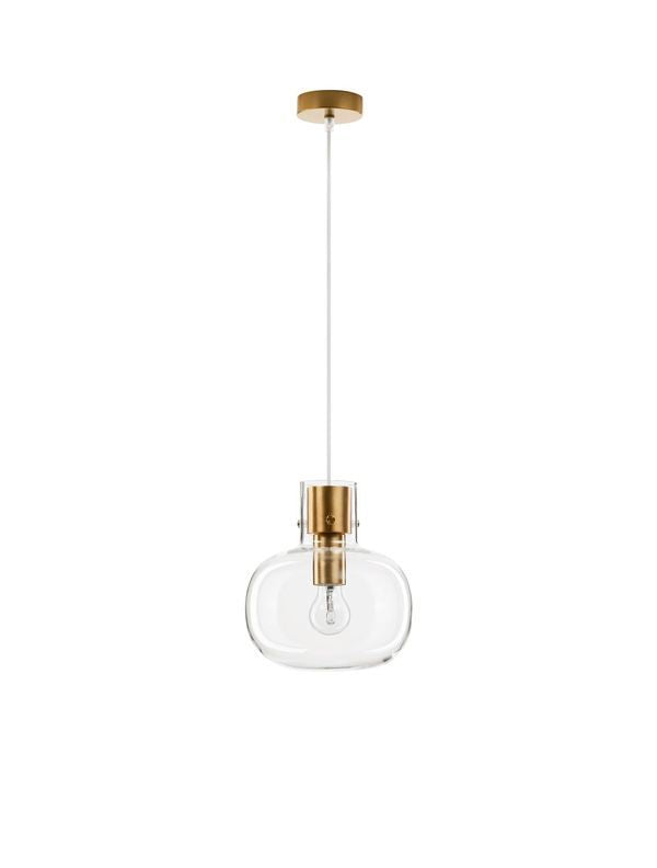 Suspension Cinzia dorée, verre, H 228 cm