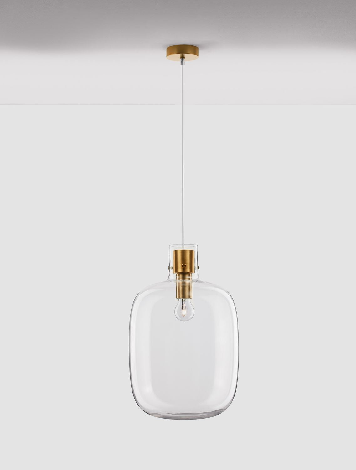Suspension Cinzia dorée, verre, H 198 cm (9236630)