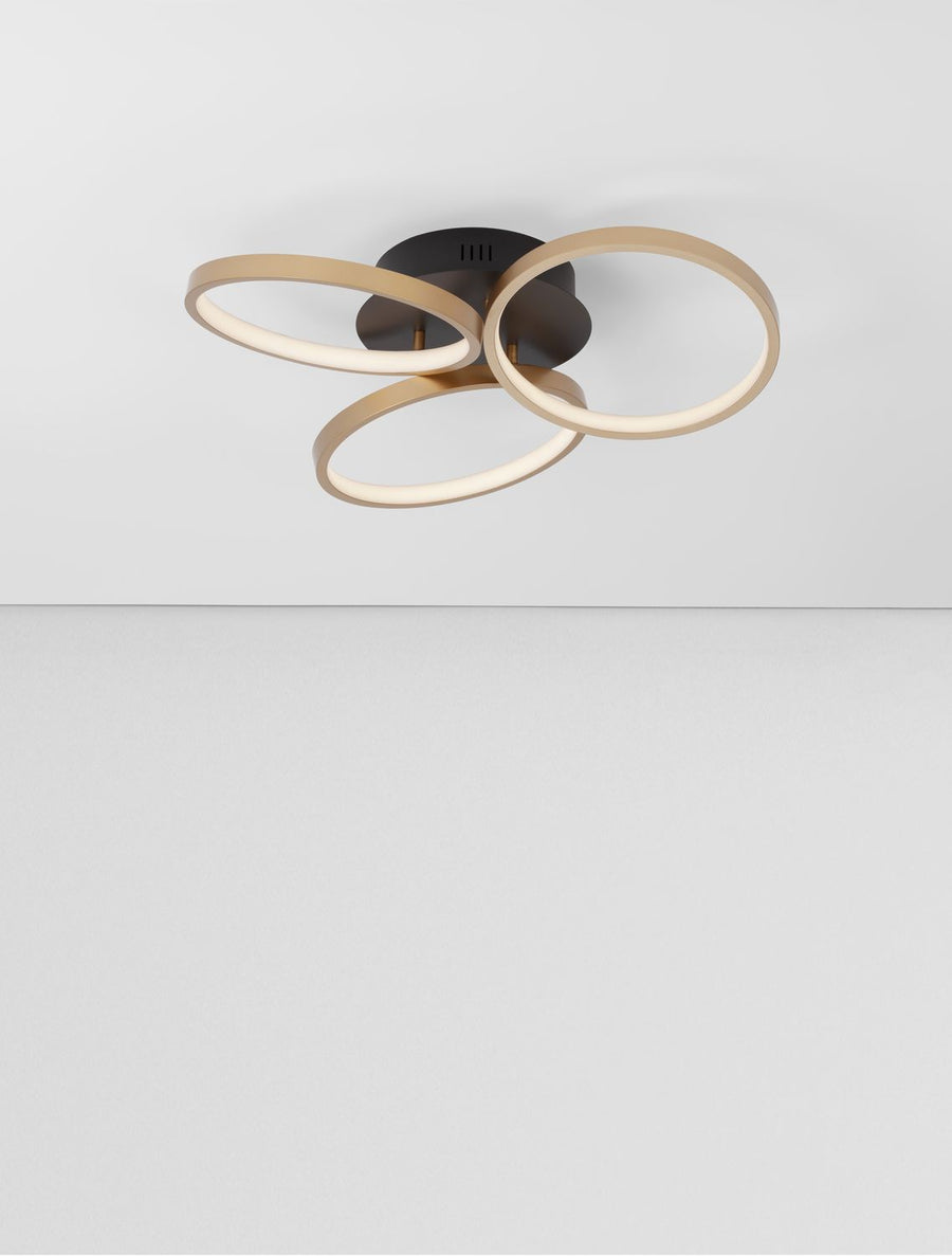 Plafonnier Elize noir, Ø 55 cm