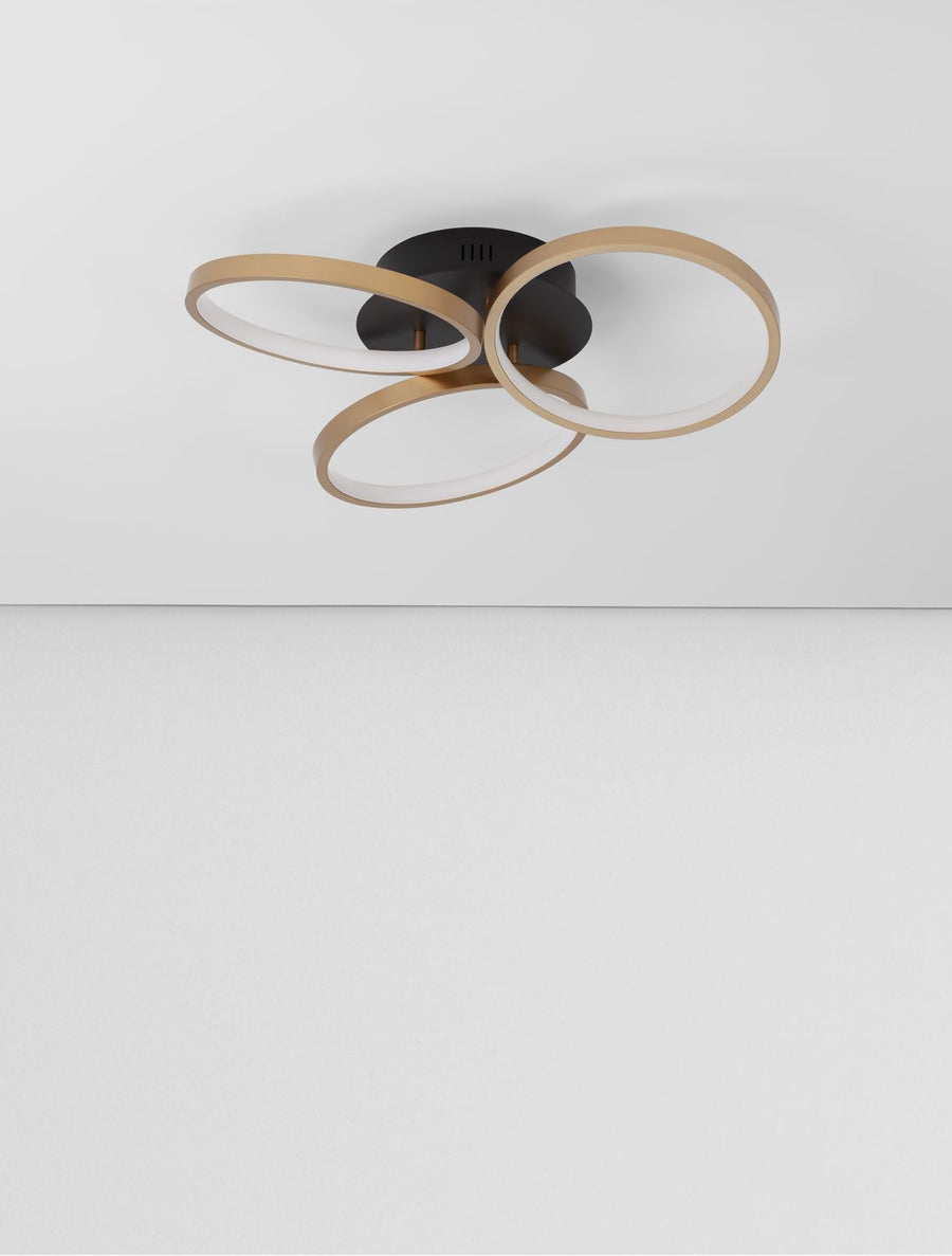 Plafonnier Elize noir, Ø 55 cm