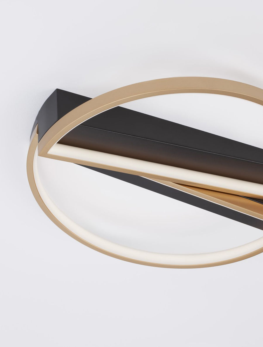 Plafonnier Elize noir, L 43,6 cm