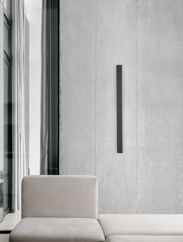 Applique murale Colby noire, H 80 cm