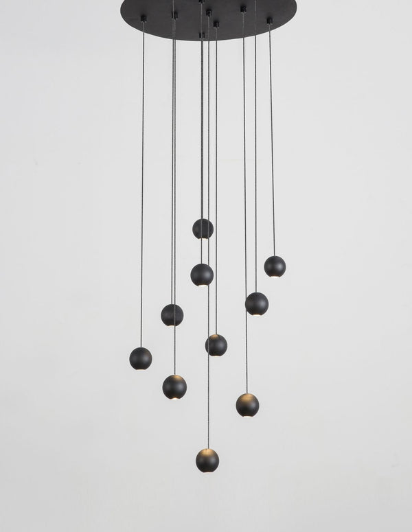 Suspension Nocci noire, H 150 cm