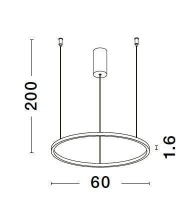 Suspension Tarquin argentée (9345603)