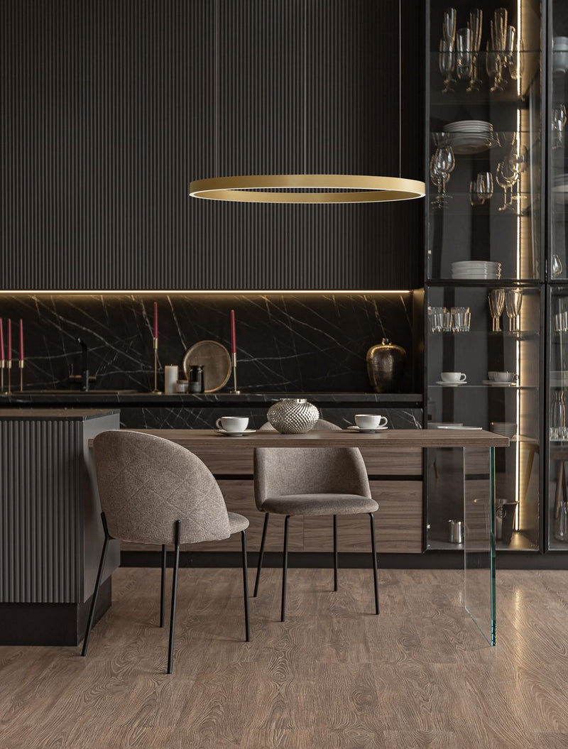 Suspension luminaire | Elowen Dorée H 200 cm