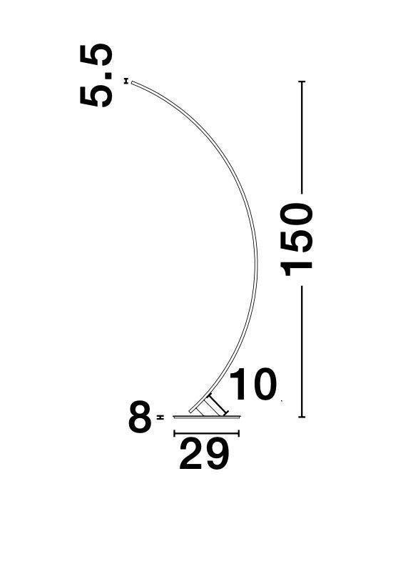 Lampadaire Premium noir, H 150 cm