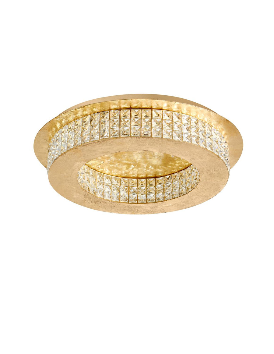 Plafonnier Zeffari doré, cristal