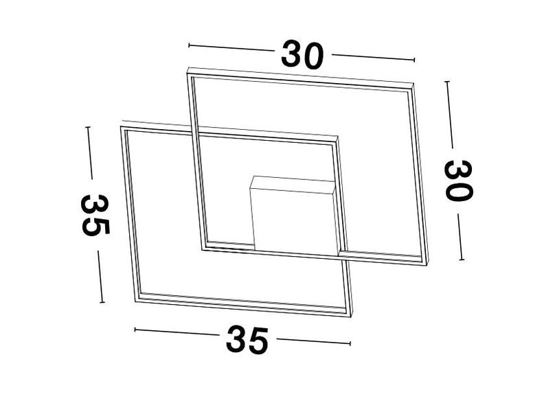 Plafonnier Porto blanc, L 42,5 cm