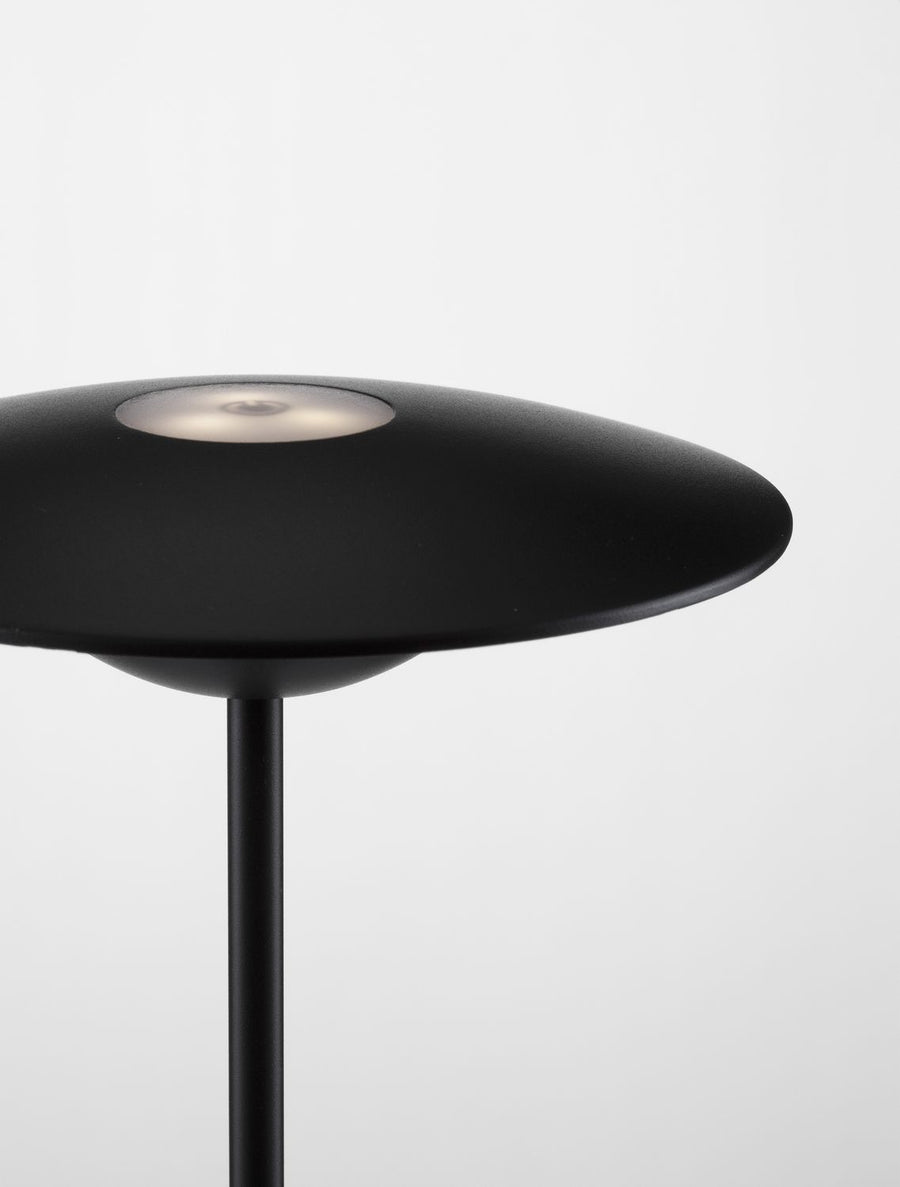 Détail rapproché du diffuseur lumineux intégré dans la coupole noire