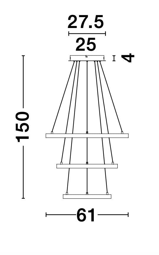 Suspension Leon dorée (9501430)