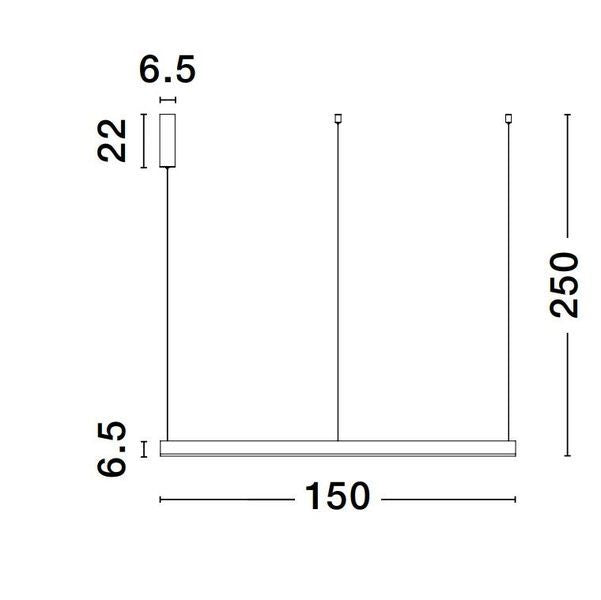 Suspension Motif noire, H 250 cm (9530222)