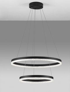 Suspension Adria noire, H 150 cm (9530229)