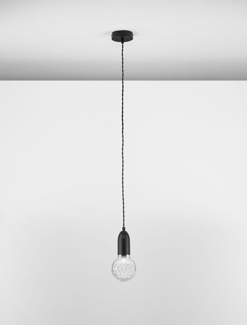 Suspension Veda noire, verre