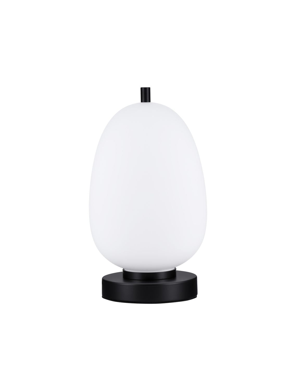 Lampe à poser Lato noire, verre, H 28 cm