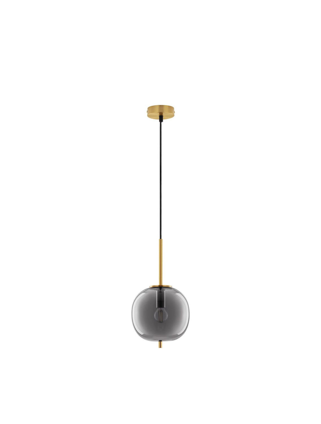 Suspension Lato dorée et fumée, verre (9624096)