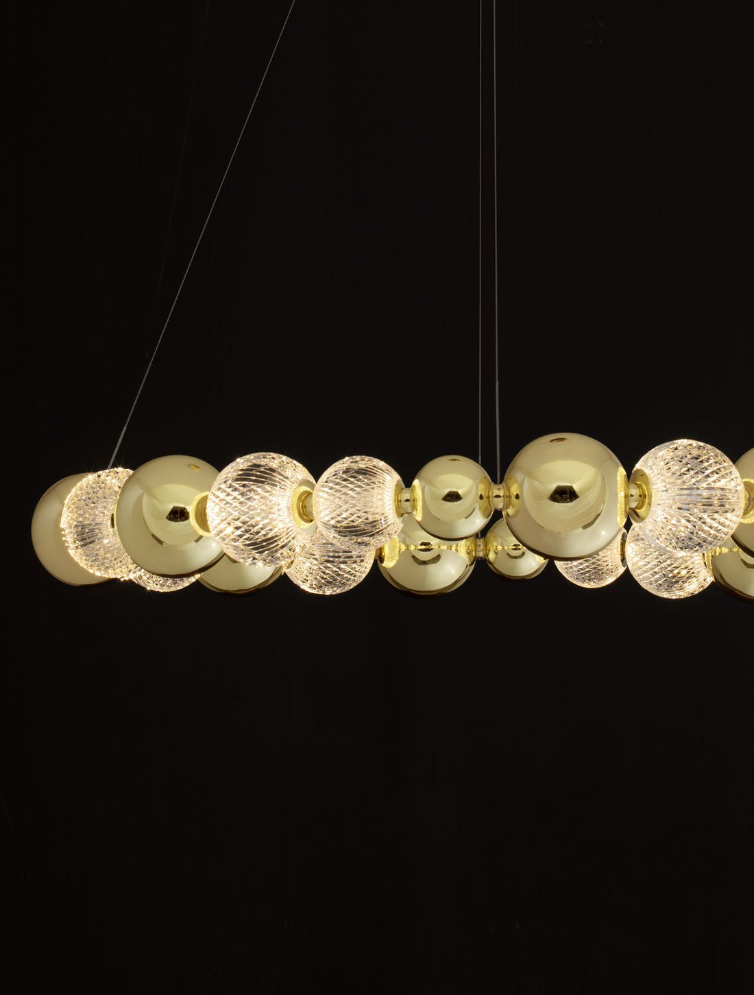 Suspension luminaire | Brille Dorée H 120 cm