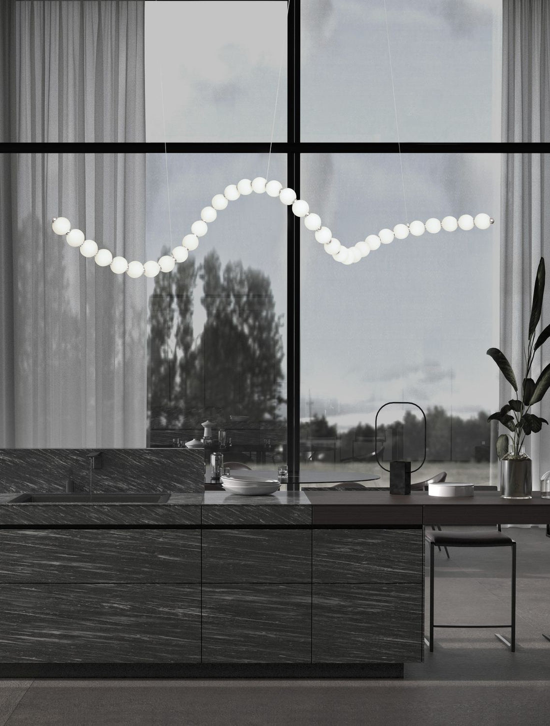 Suspension luminaire | Perla H 200 cm