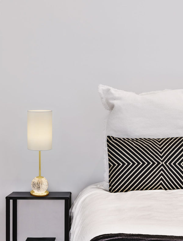 Lampe à poser Brille dorée, H 54 cm