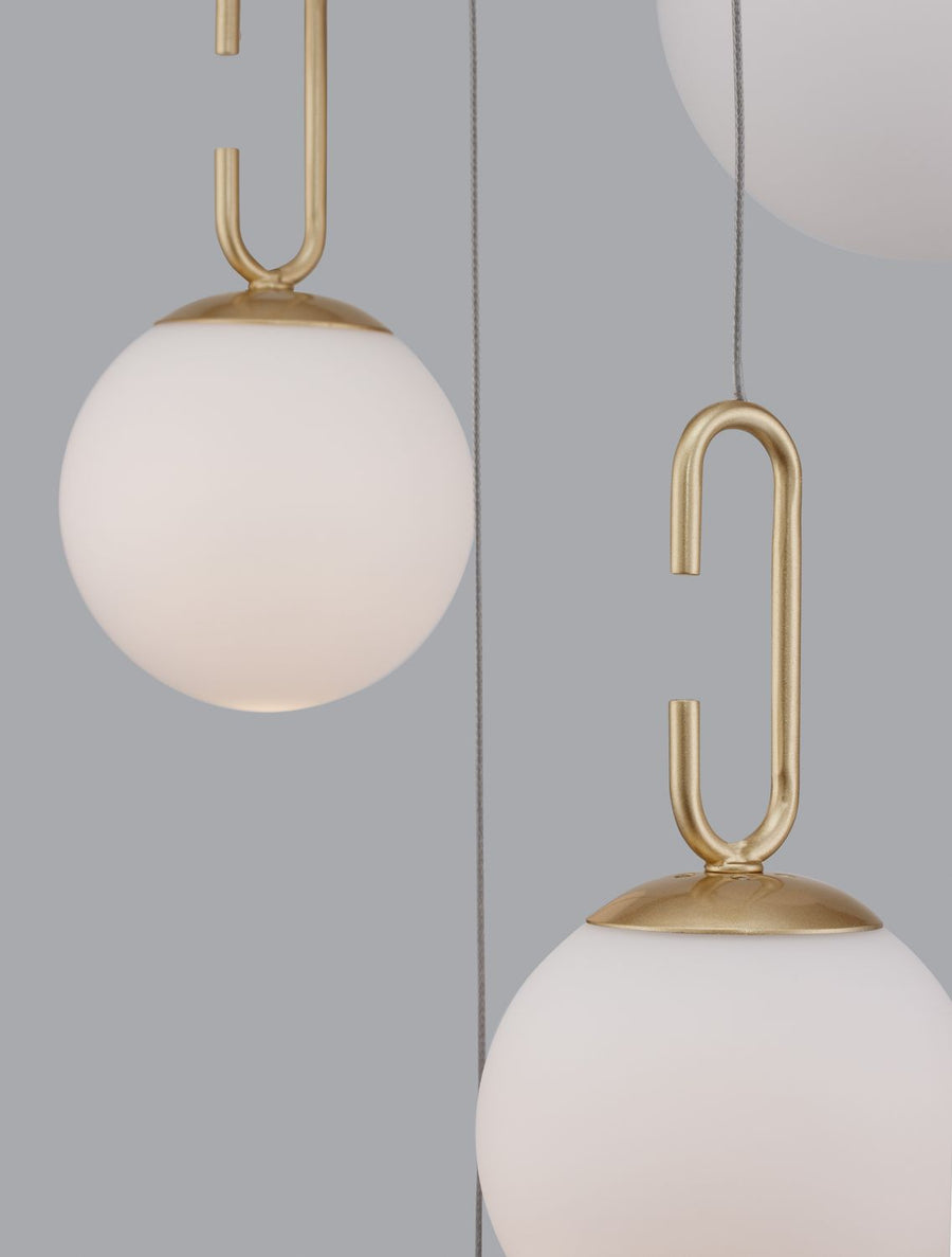 Suspension Hook dorée, verre, H 180 cm (9695222)