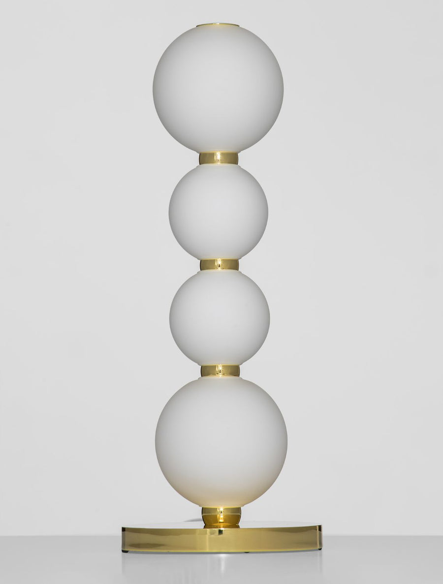 Lampe à poser Perla dorée, verre