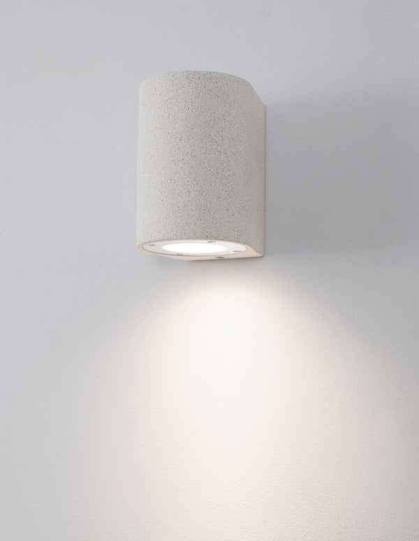 Applique extérieure Lido blanche, H 12 cm