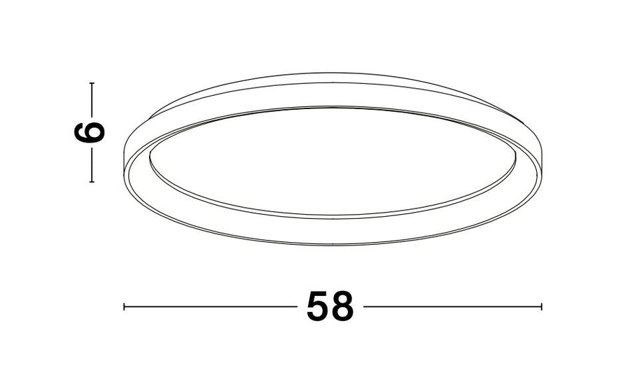 Plafonnier Pertino noir, Ø 58 cm (9853676)