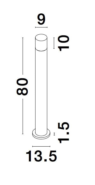 Borne extérieure Noten noire, H 80 cm