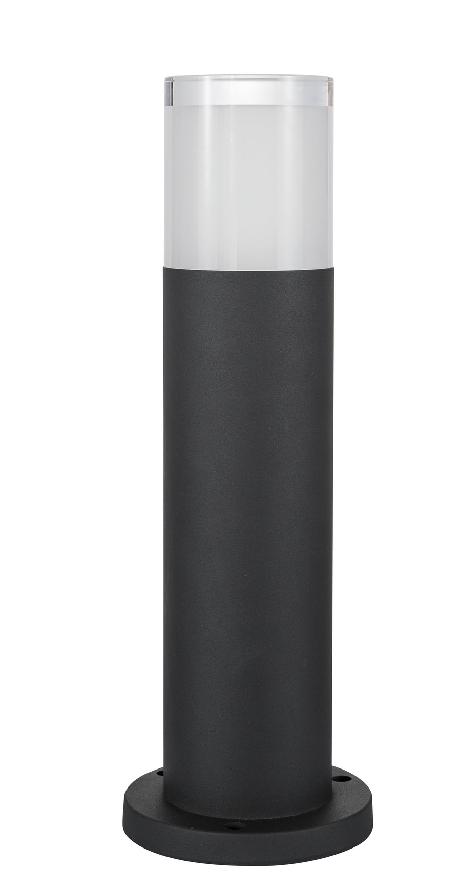 Produit de face sur fond blanc, montrant le corps noir et le diffuseur cylindrique.