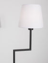Lampadaire Savona noir, tissu