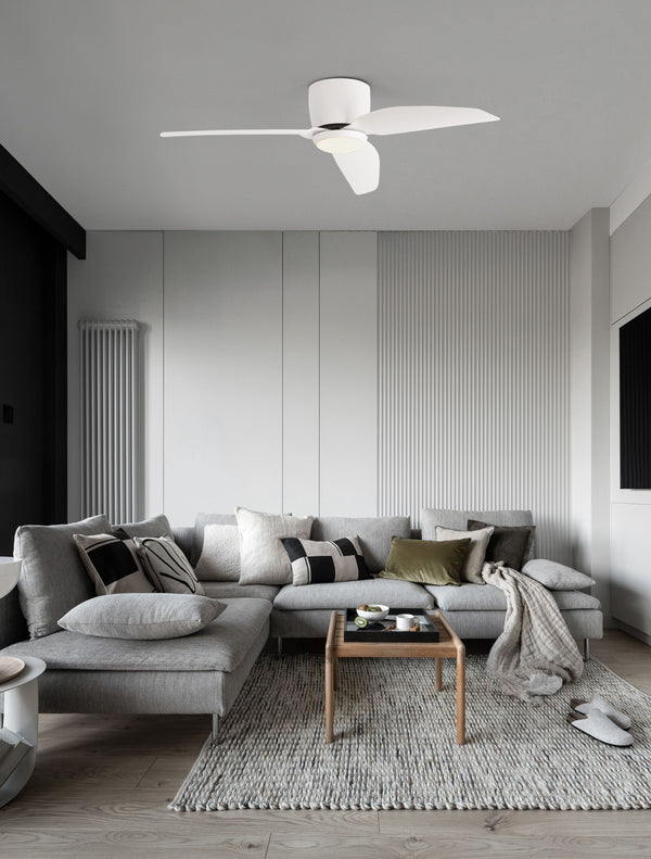 Ventilateur de plafond lumineux Volga blanc