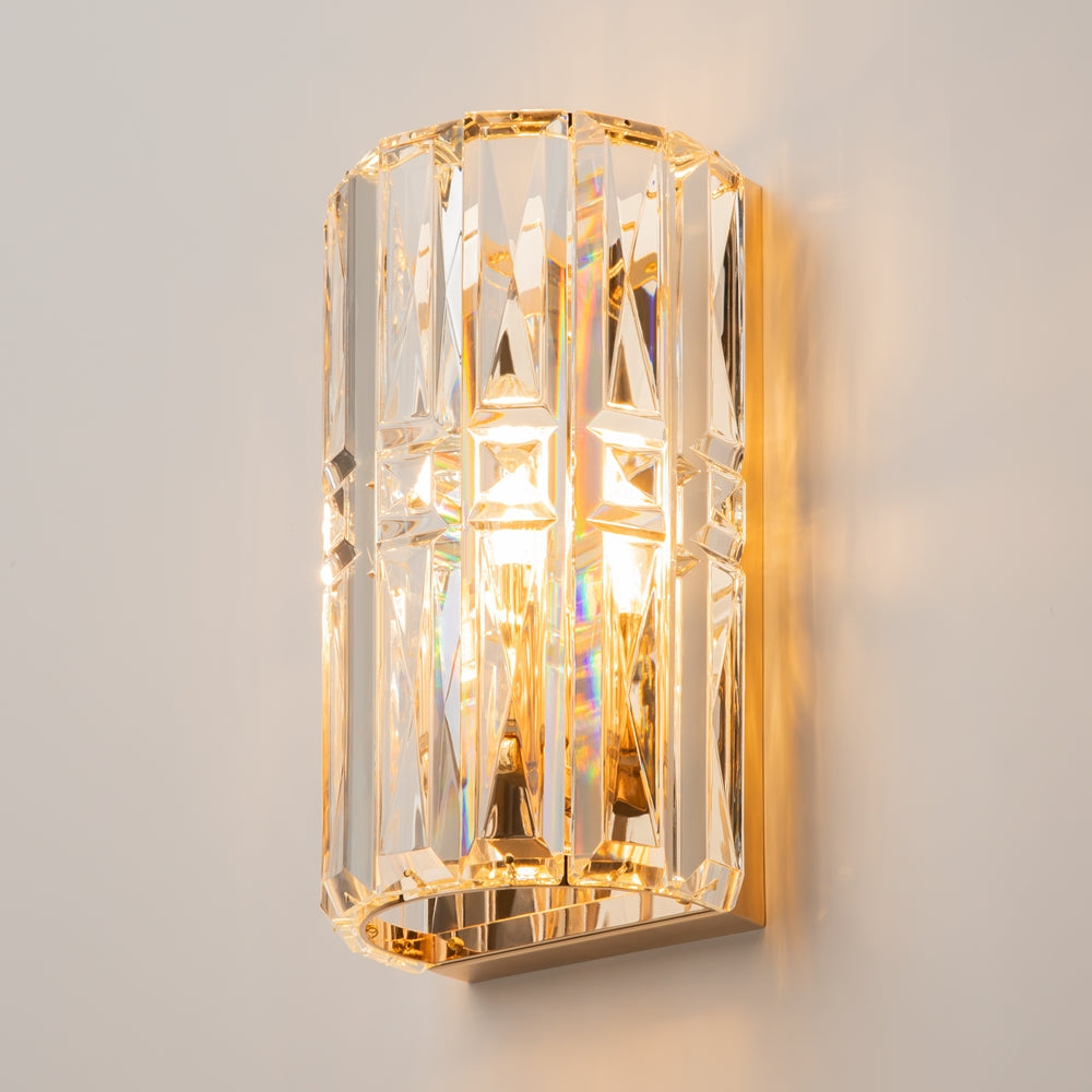 Facet Wandleuchte gold
