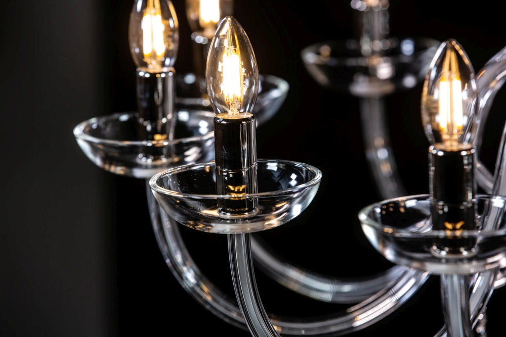 Lustre en verre transparent AL057