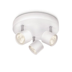 Plafonnier Star blanc, 3 lumières