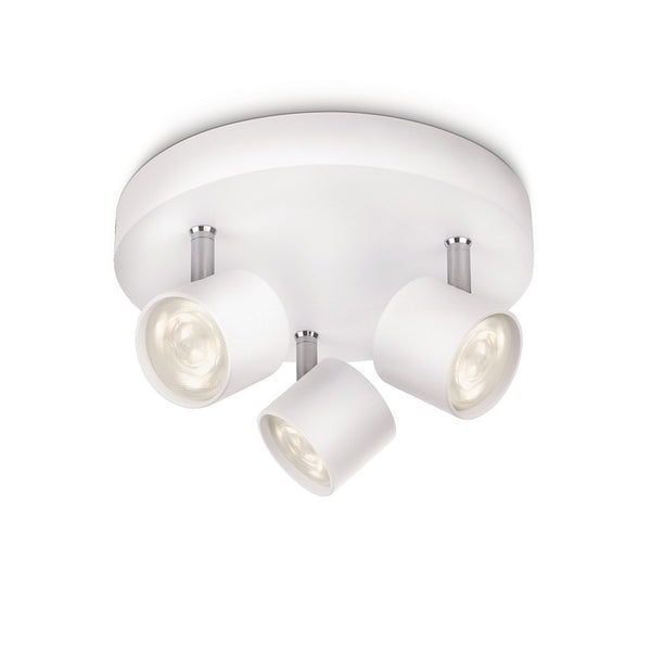 Plafonnier Star blanc, 3 lumières